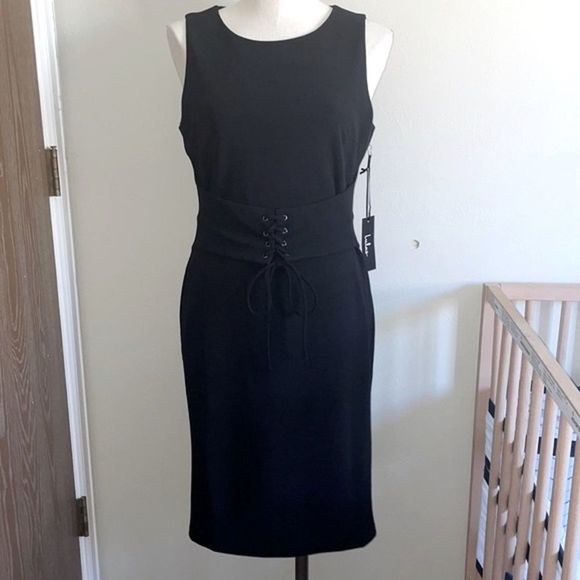 Lulu's Black Midi Dress Large NWT - Picture 1 of 14